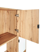 5 Tier Shelving Unit AMOS 185 cm Light Brown