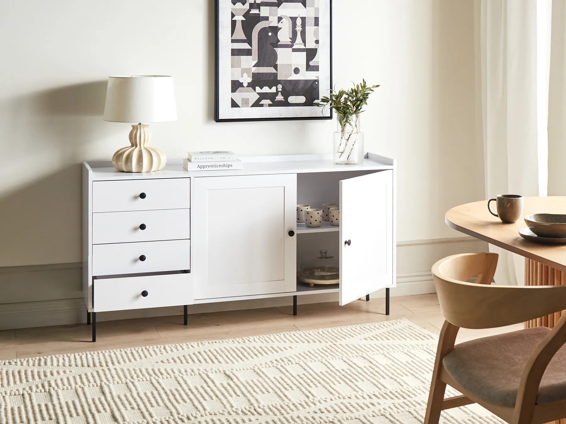 2 Door Sideboard ALCOVE White