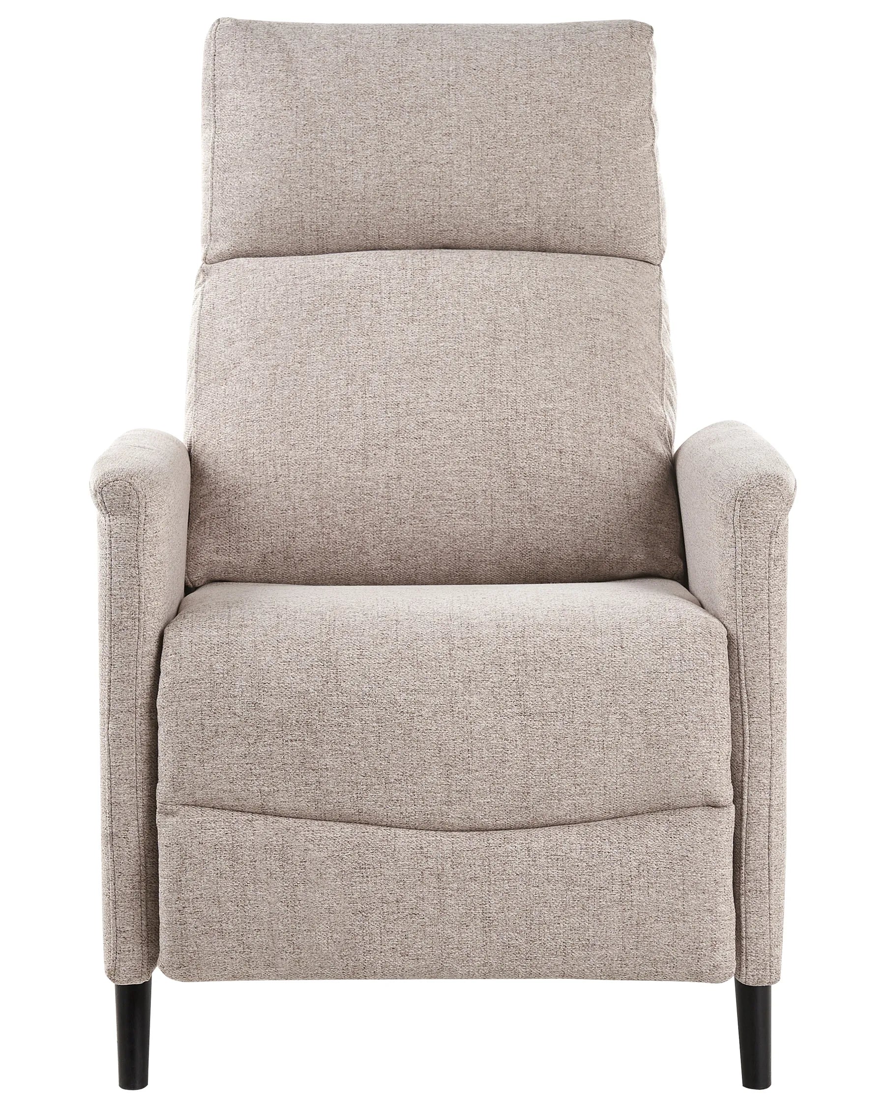 Recliner Chair SELVIK With Footrest Fabric Taupe