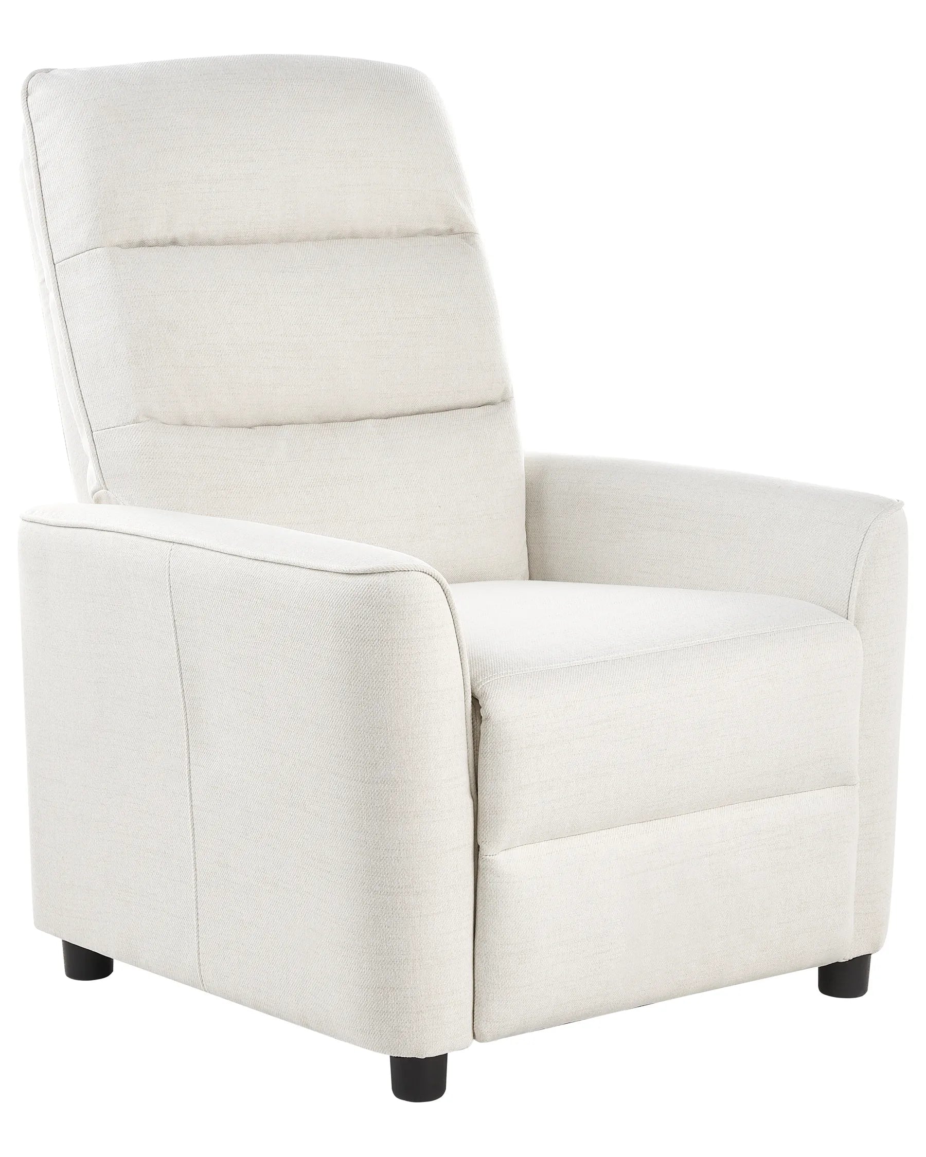 Recliner Chair SANDE With Footrest Fabric Off-White