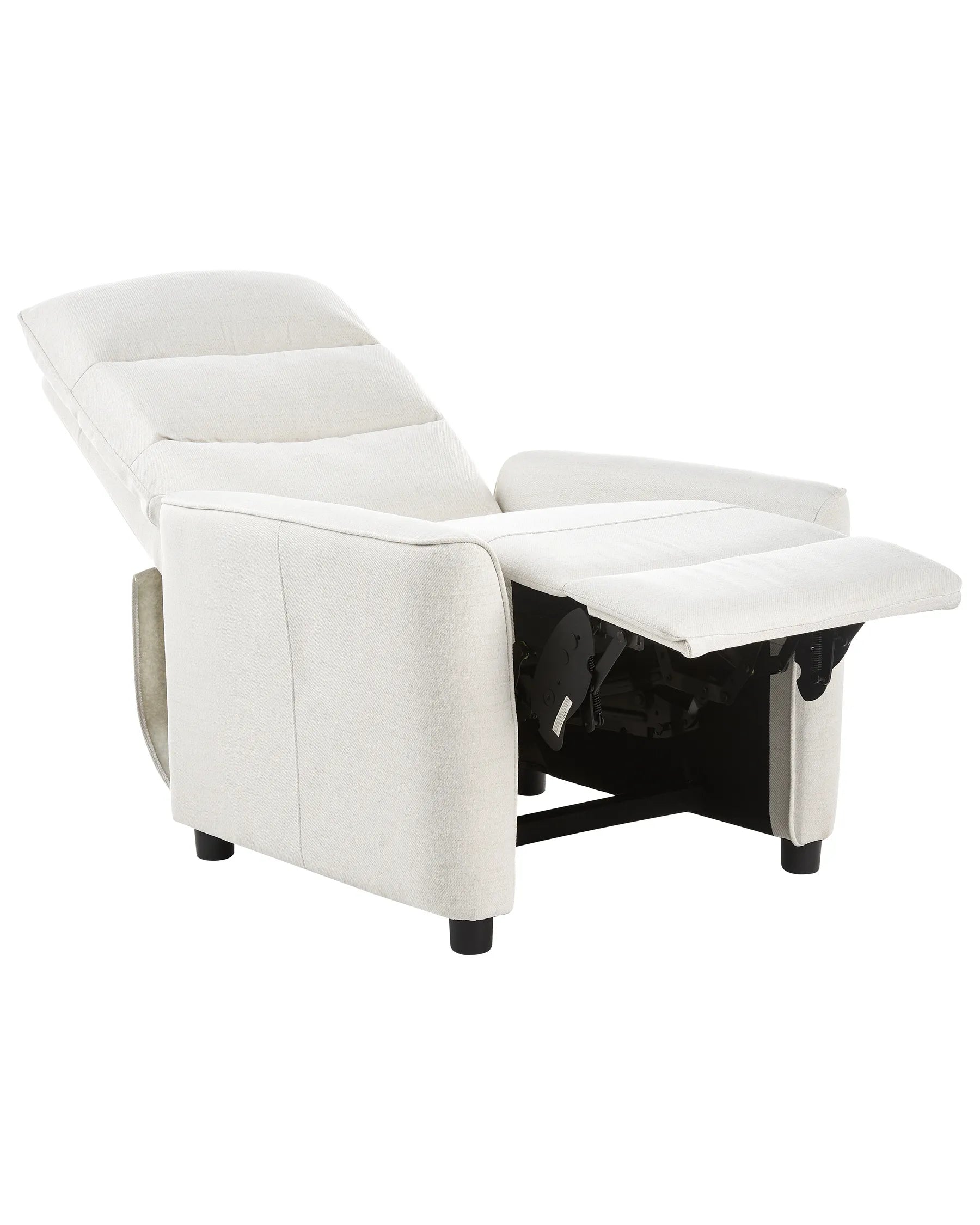 Recliner Chair SANDE With Footrest Fabric Off-White