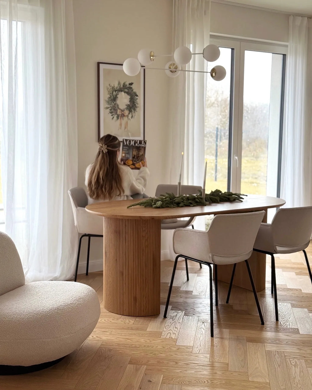 Set of 2 Dining Chairs Light Grey