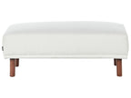 Corner Sofa 3 Seater HOLT Boucle White with Ottoman Left Hand