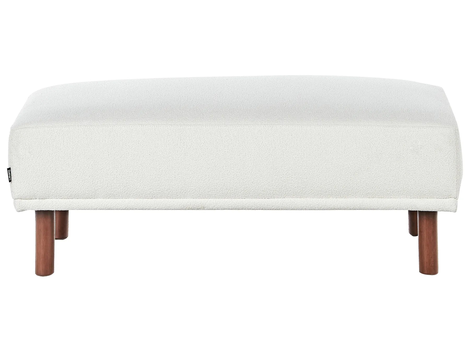 Corner Sofa 3 Seater HOLT Boucle White with Ottoman Left Hand
