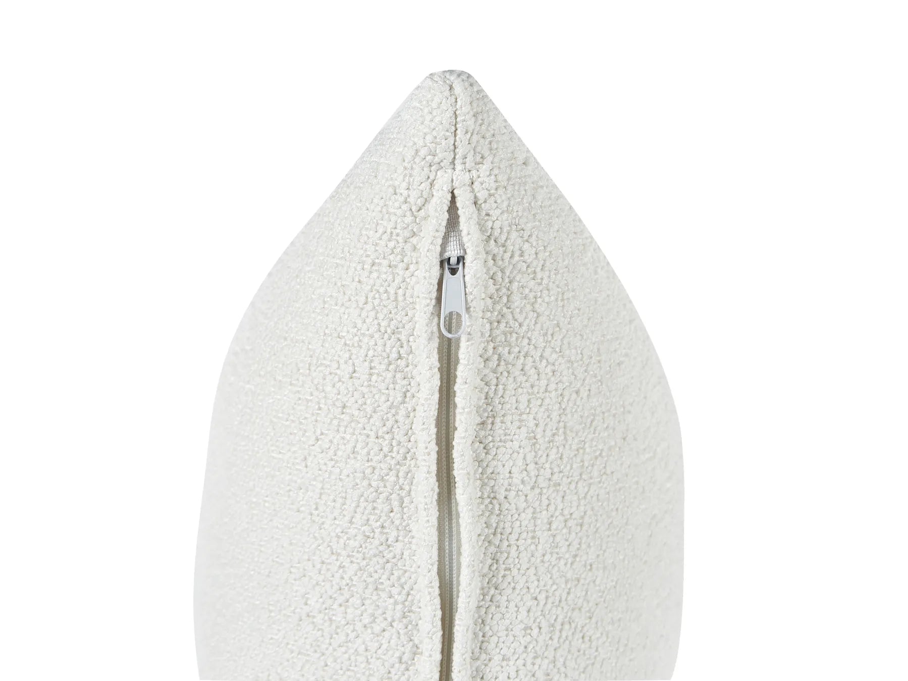 Corner Sofa 3 Seater HOLT Boucle White with Ottoman Left Hand