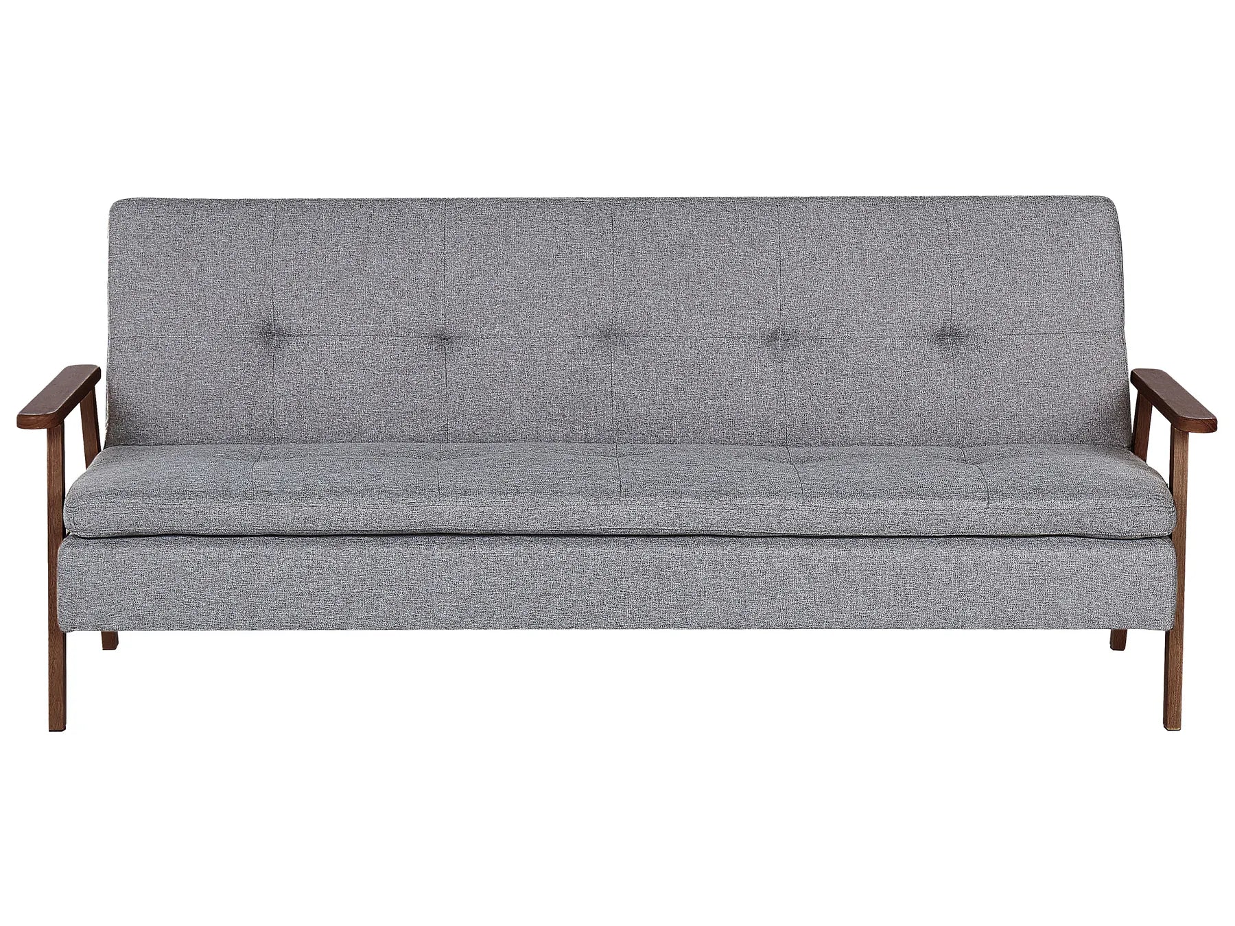 Sofa Bed 3 Seater TJORN Fabric Light Grey