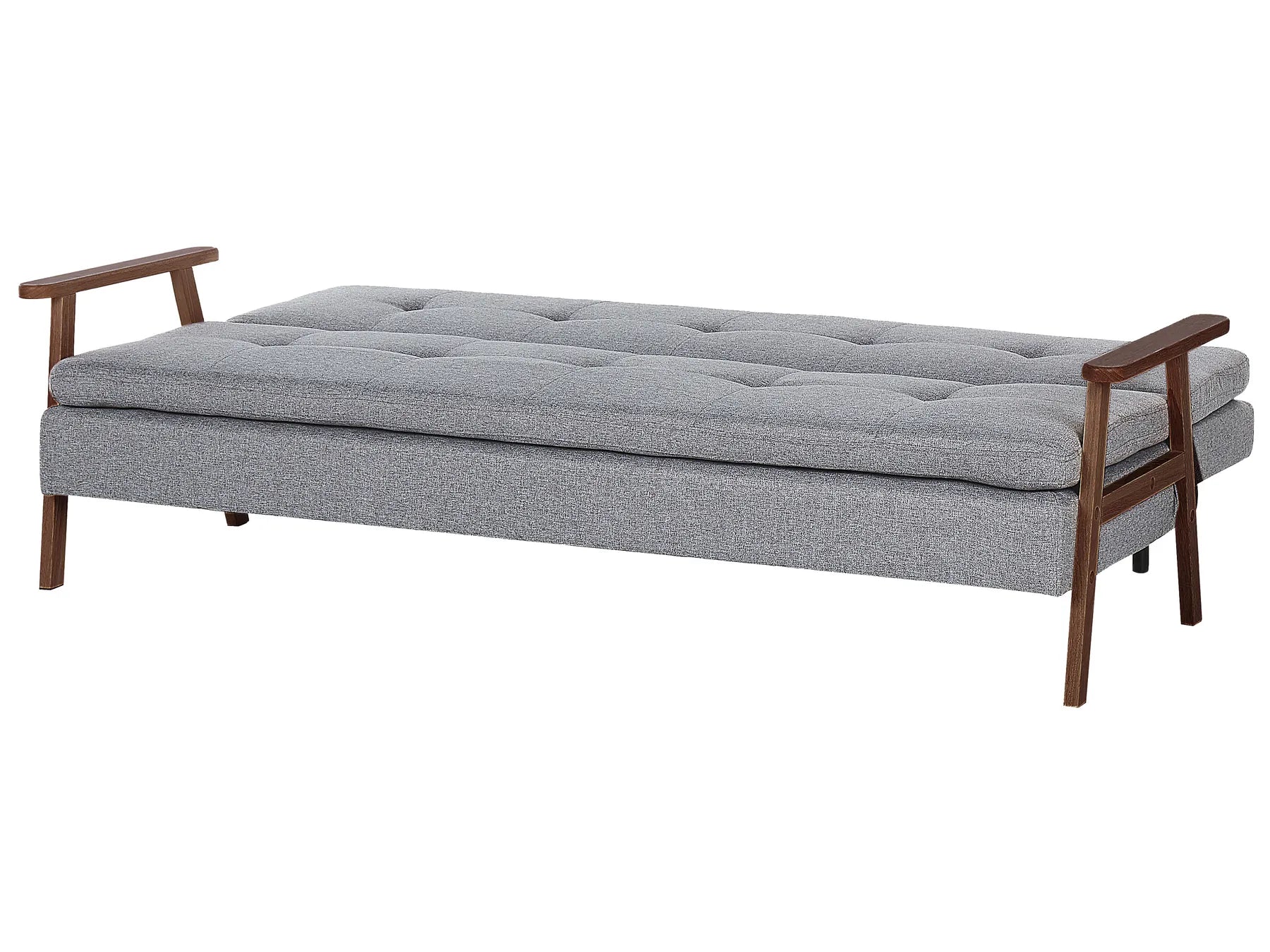 Sofa Bed 3 Seater TJORN Fabric Light Grey