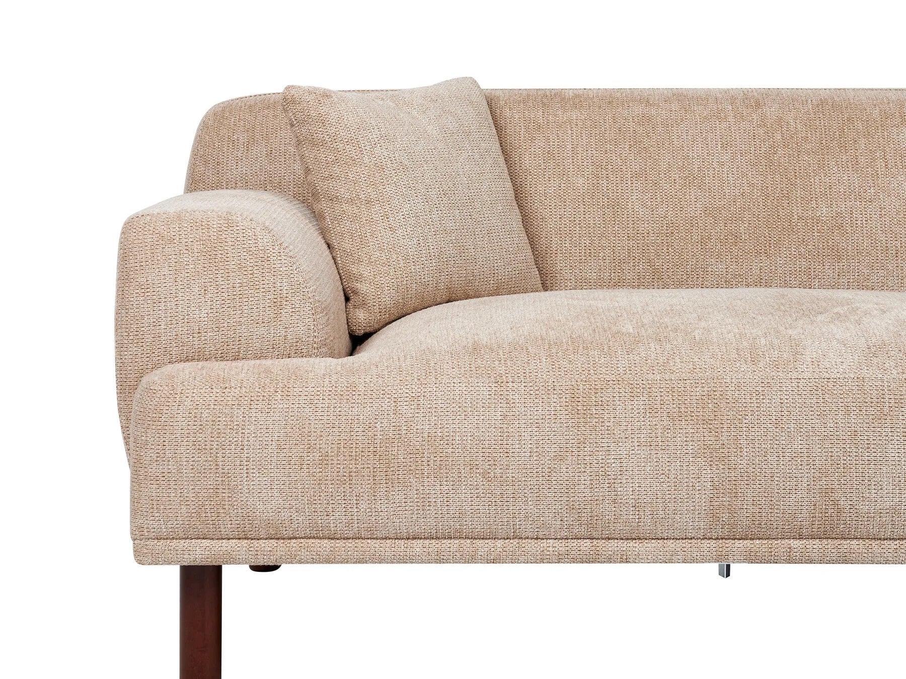 Corner Sofa 3 Seater HOLT Fabric Beige Left Hand