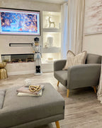 Recliner Chair FLORLI Fabric Light Grey