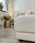 Ottoman SIGTUNA Fabric Off-White