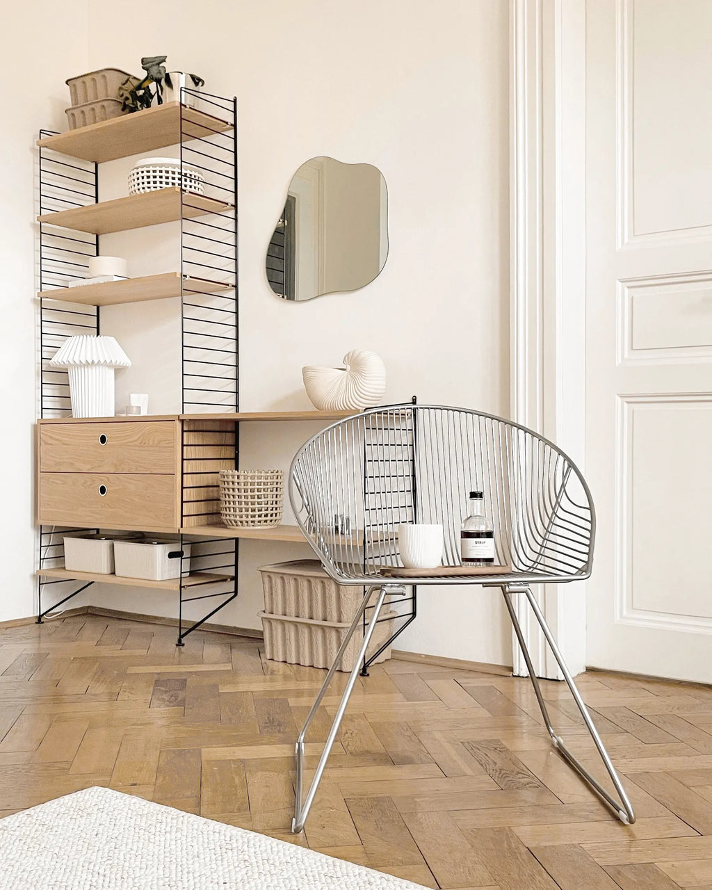 Set of 2 Dining Chairs Metal Silver