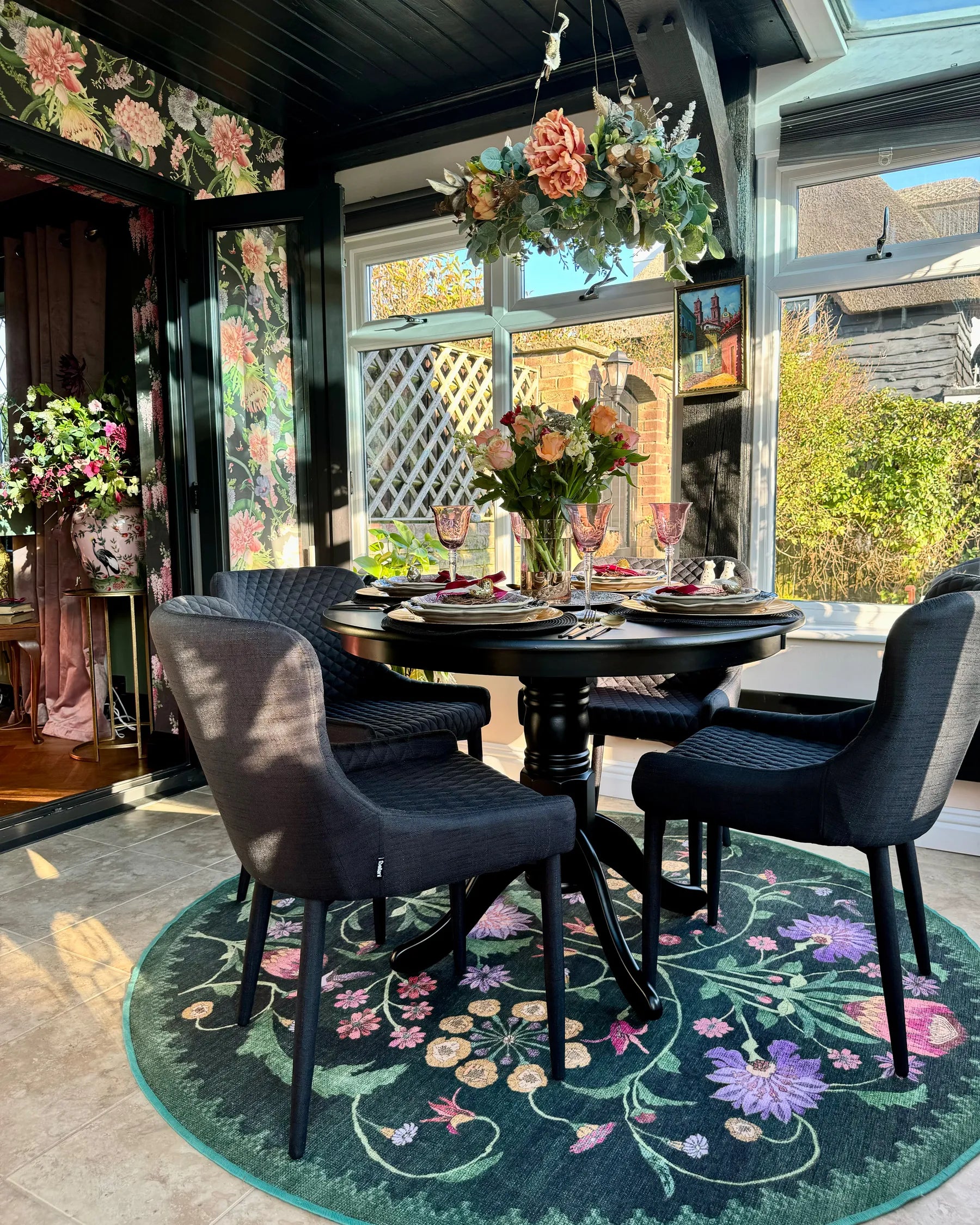 Dining Table AKRON Black 100 cm 100 cm