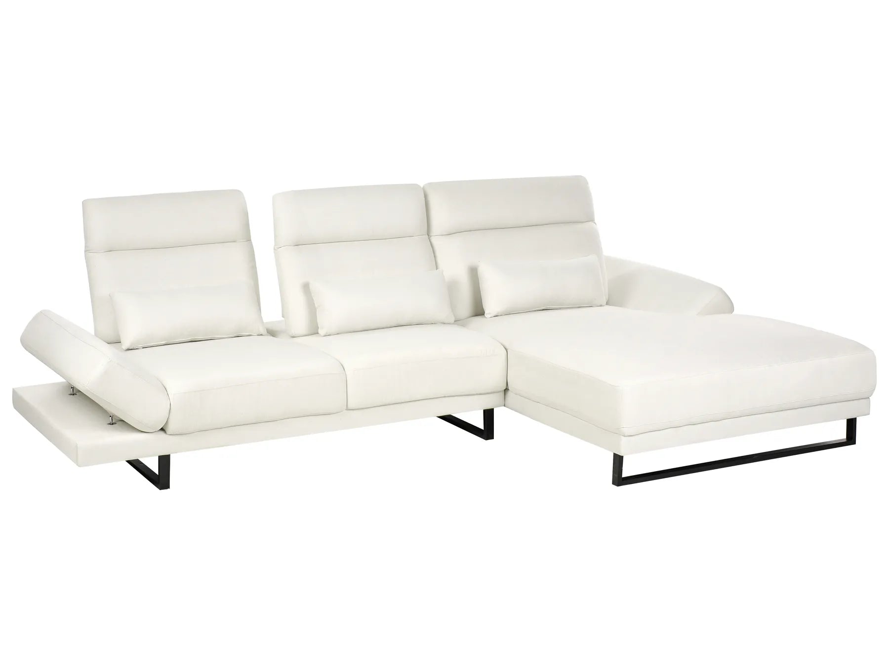 Corner Sofa 4 Seater IKAST  Fabric Off-White Left Hand