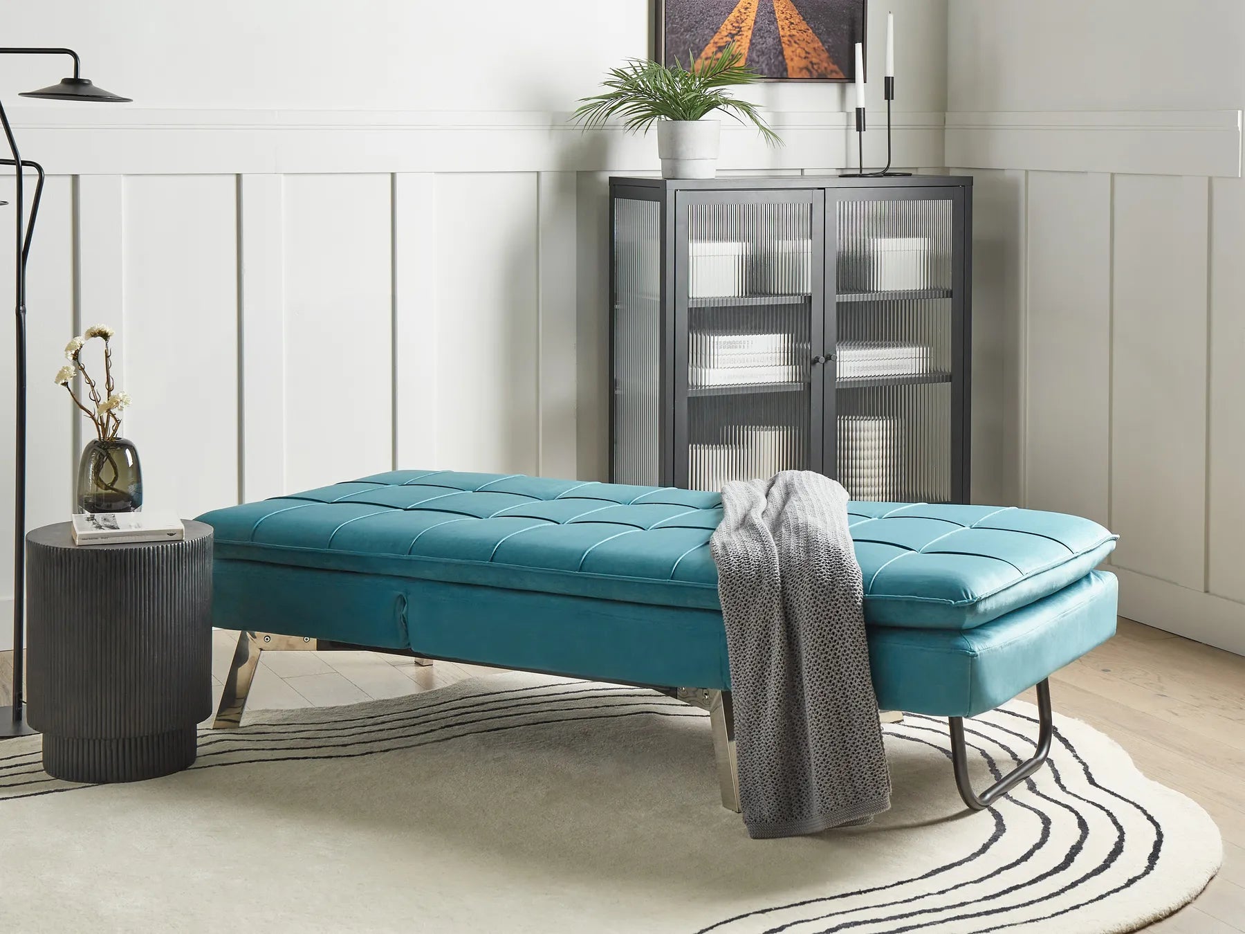 Chaise Longue LOIRET Velvet Teal