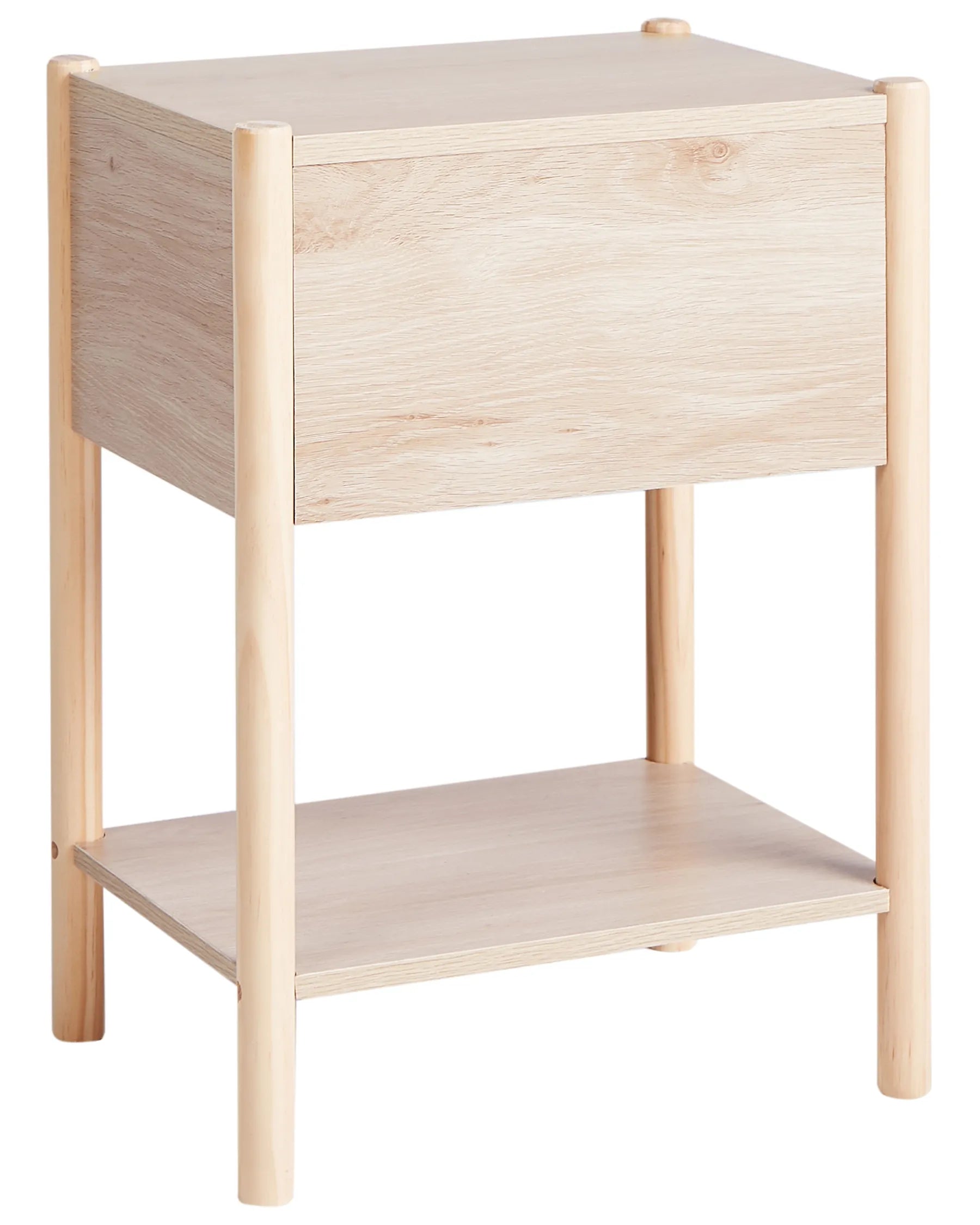 1 Drawer Bedside Table HOLDERVILLE Light Brown