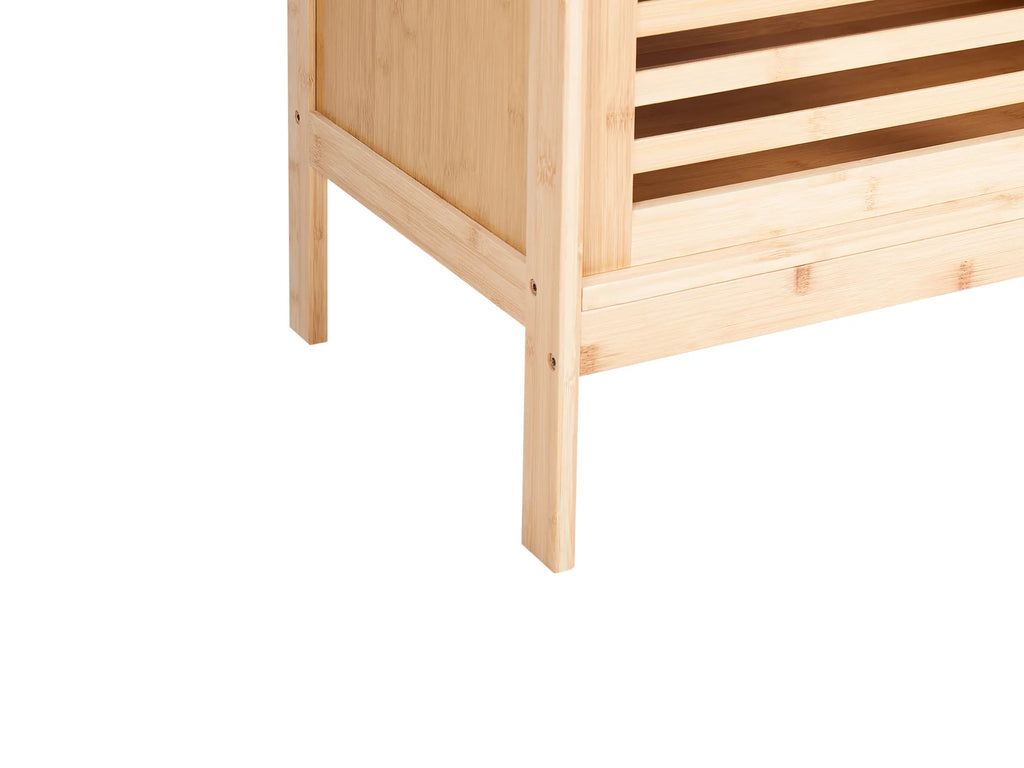 Shoe Storage Cabinet MIDWOOD Bamboo Wood Light Brown