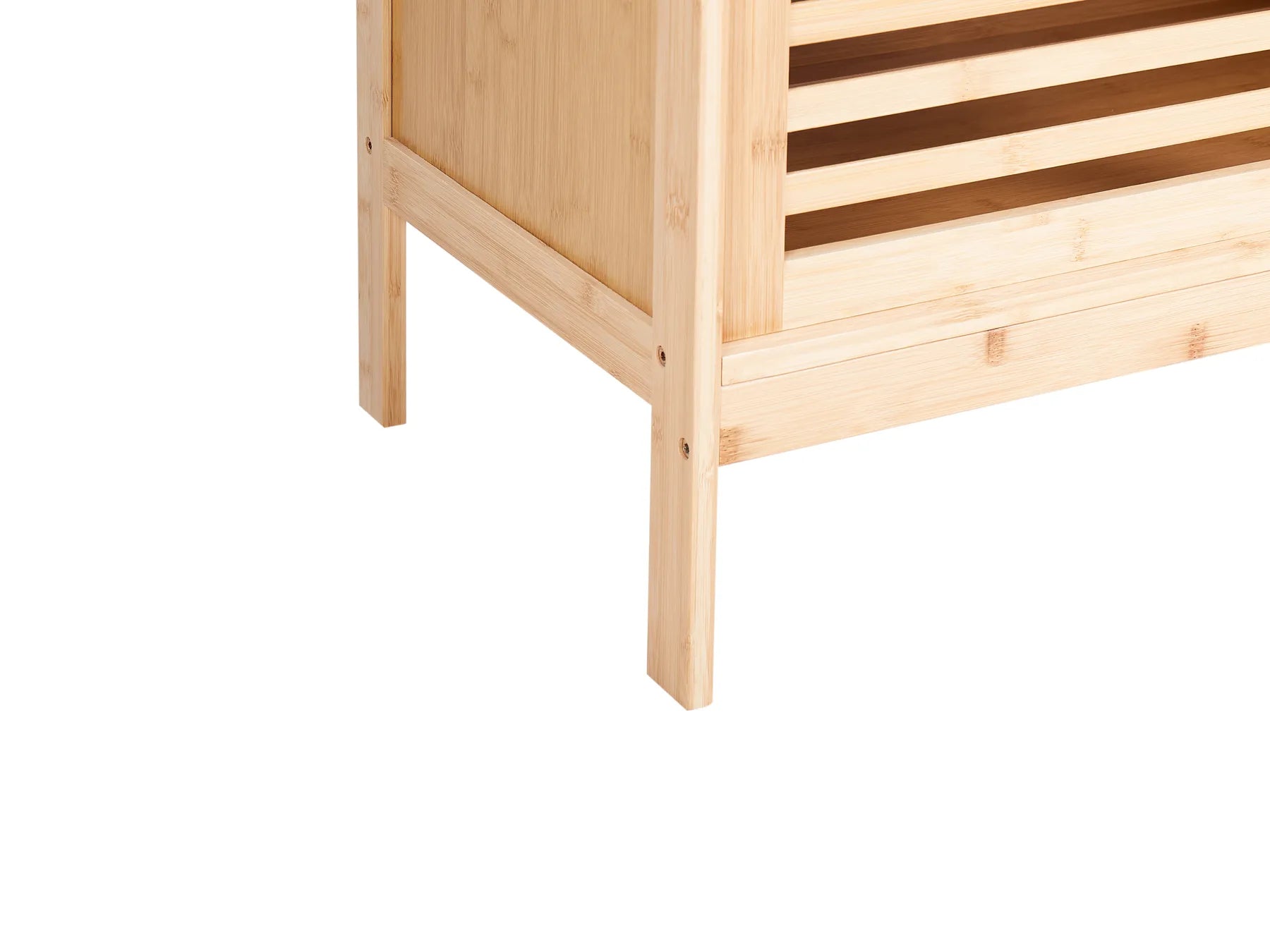 Shoe Storage Cabinet MIDWOOD Bamboo Wood Light Brown