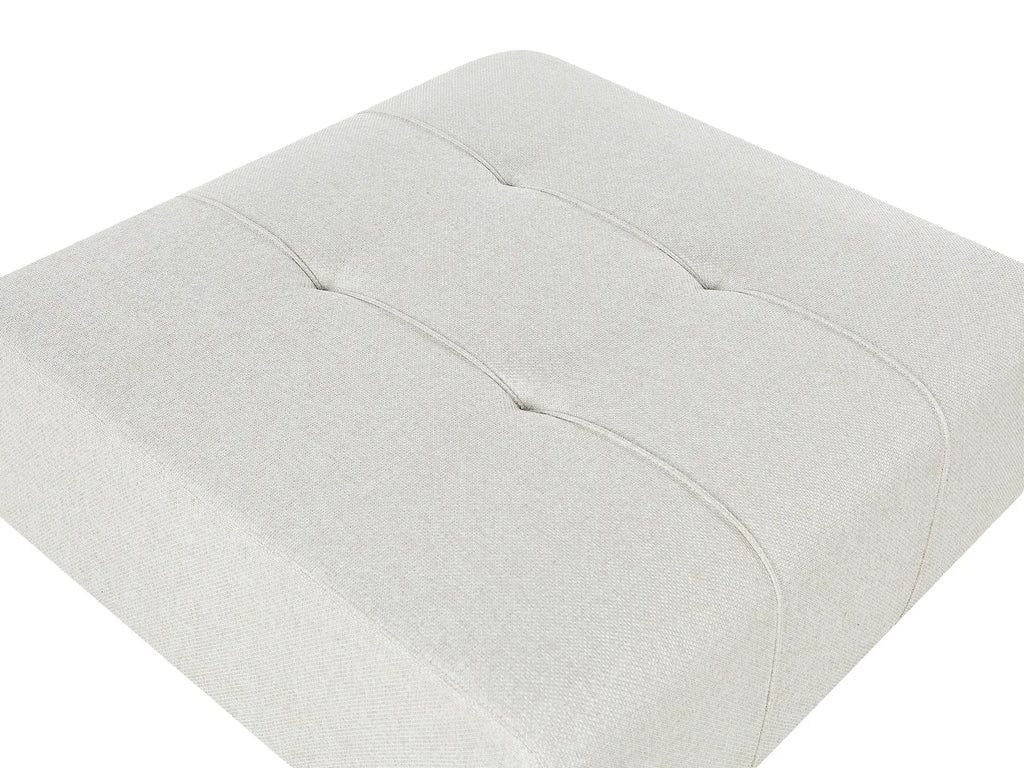 Ottoman INNVIK Fabric Light Beige