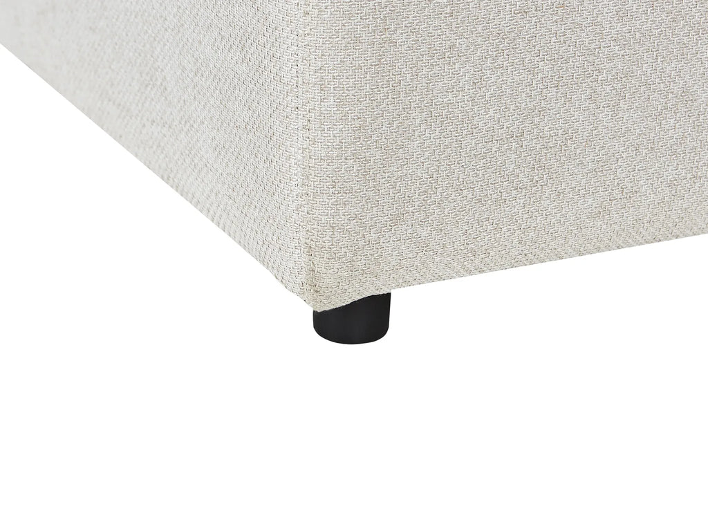 Ottoman INNVIK Fabric Light Beige