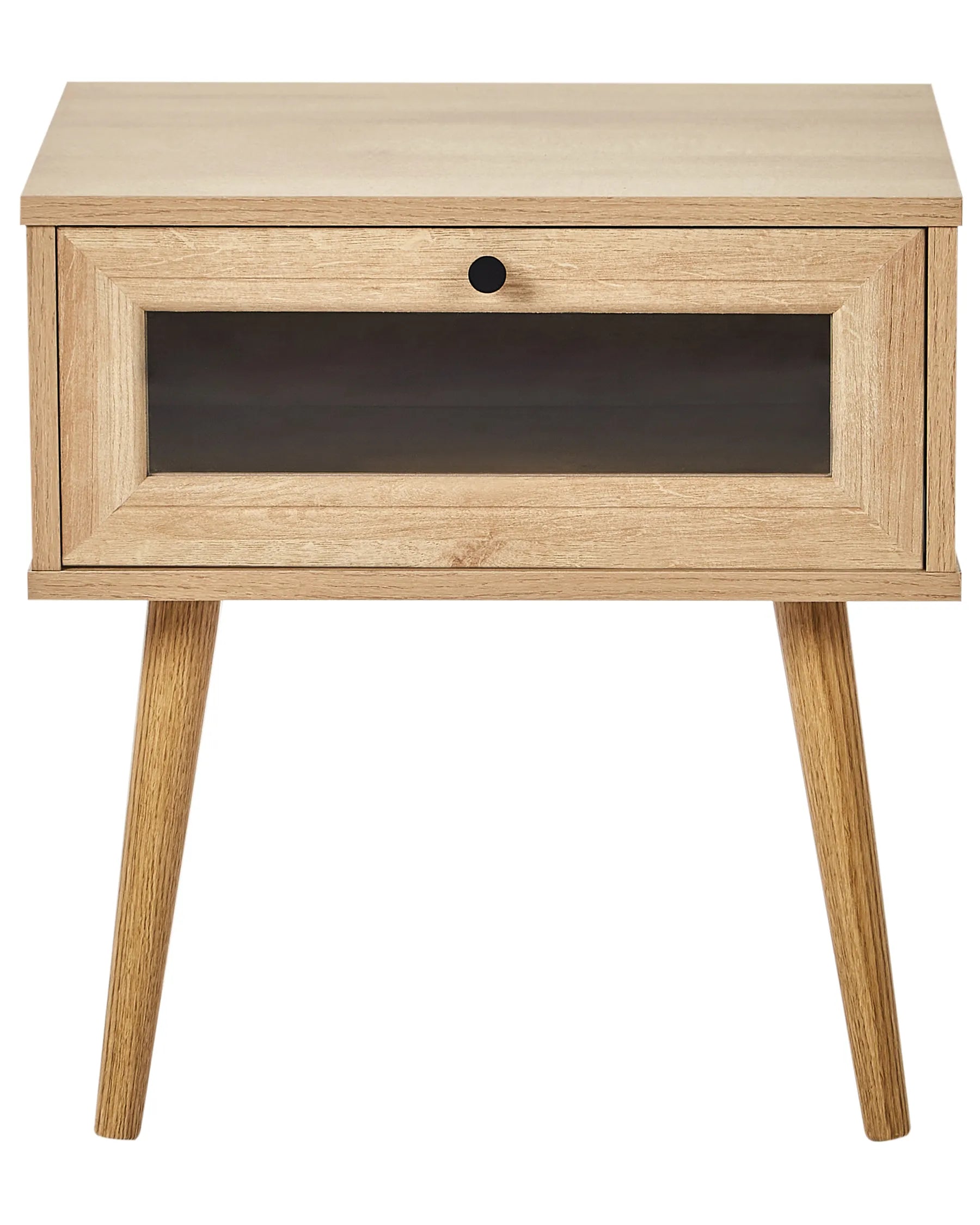 1 Drawer Bedside Table ALBANY Light Brown