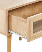 1 Drawer Bedside Table ALBANY Light Brown