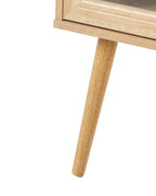 1 Drawer Bedside Table ALBANY Light Brown