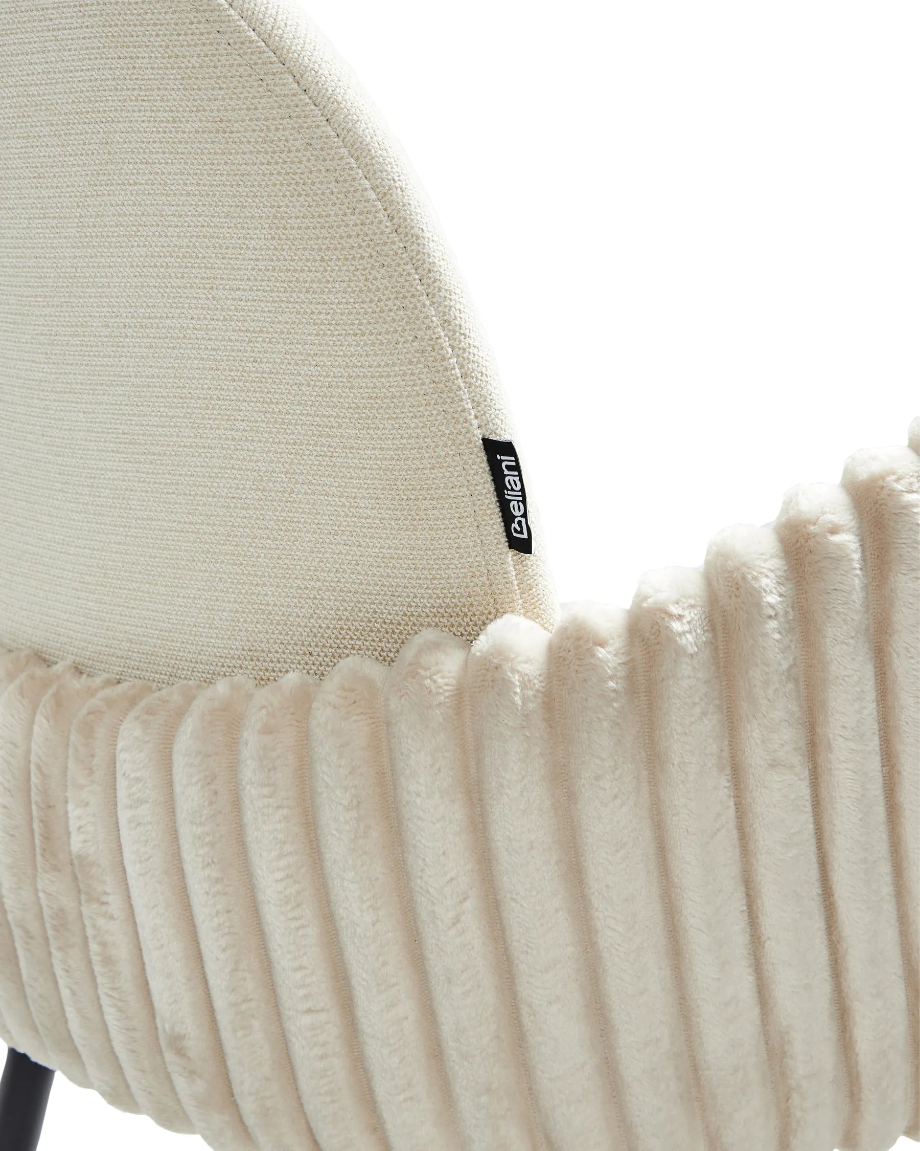 Set of 2 Bar Chairs AMITY Fabric Light Beige