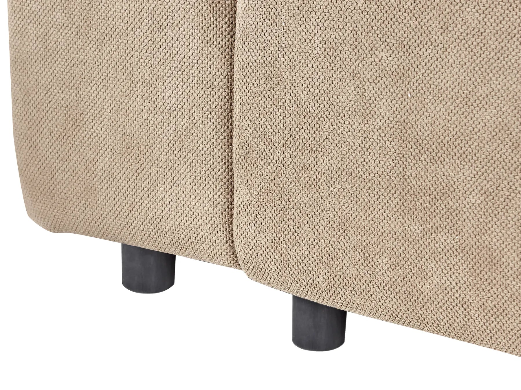 Chaise Longue INNVIK Fabric Brown with Storage