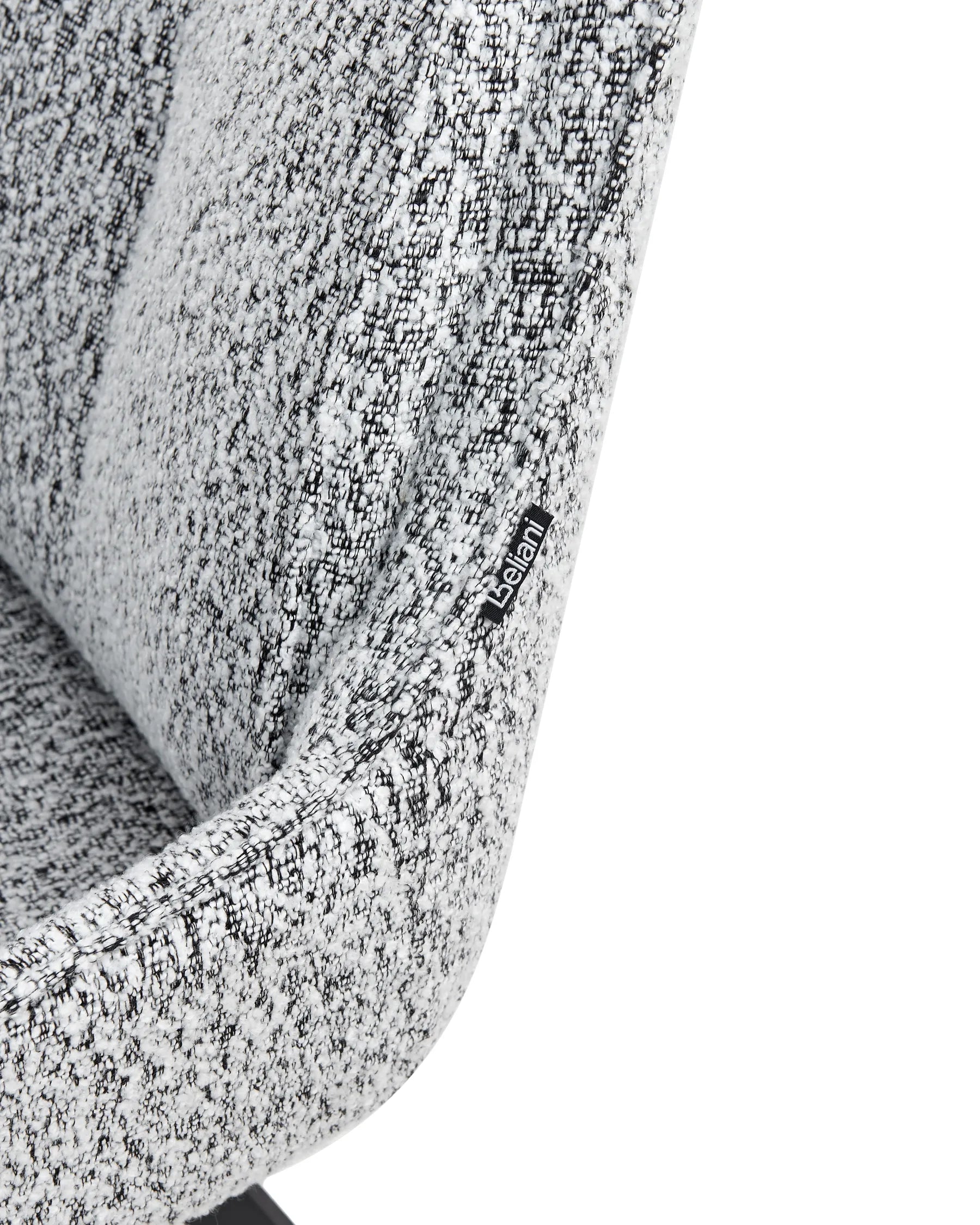 Dining Chair Swivel Boucle Black/ White