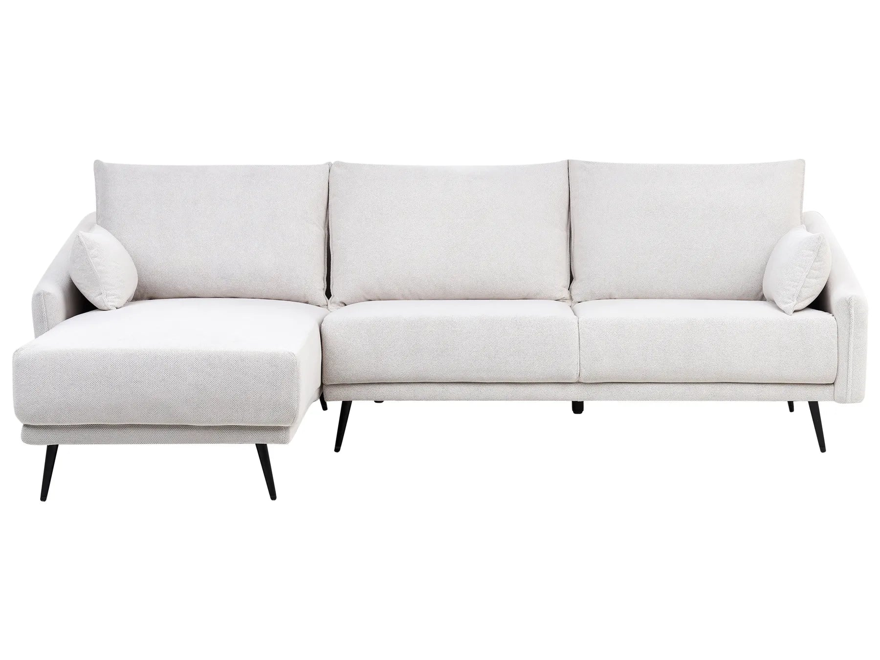 Corner Sofa 3 Seater VARDE Fabric Off-White Right Hand