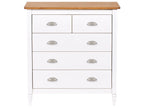 5 Drawer Chest SHILLINGTON Pine Wood White