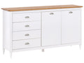 2 Door Sideboard SHILLINGTON Pine Wood White