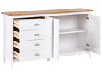2 Door Sideboard SHILLINGTON Pine Wood White