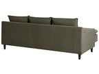 Corner Sofa 3 Seater ELVENES Fabric Dark Green Right Hand