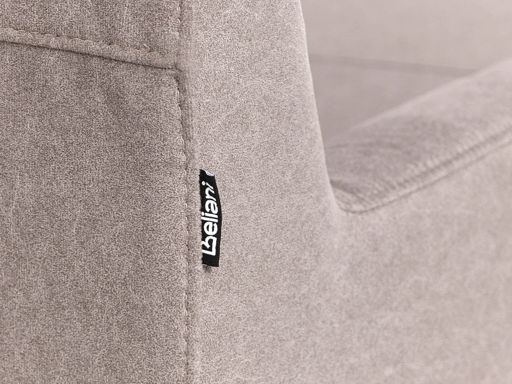 Corner Sofa 3 Seater ELVENES Fabric Taupe Right Hand