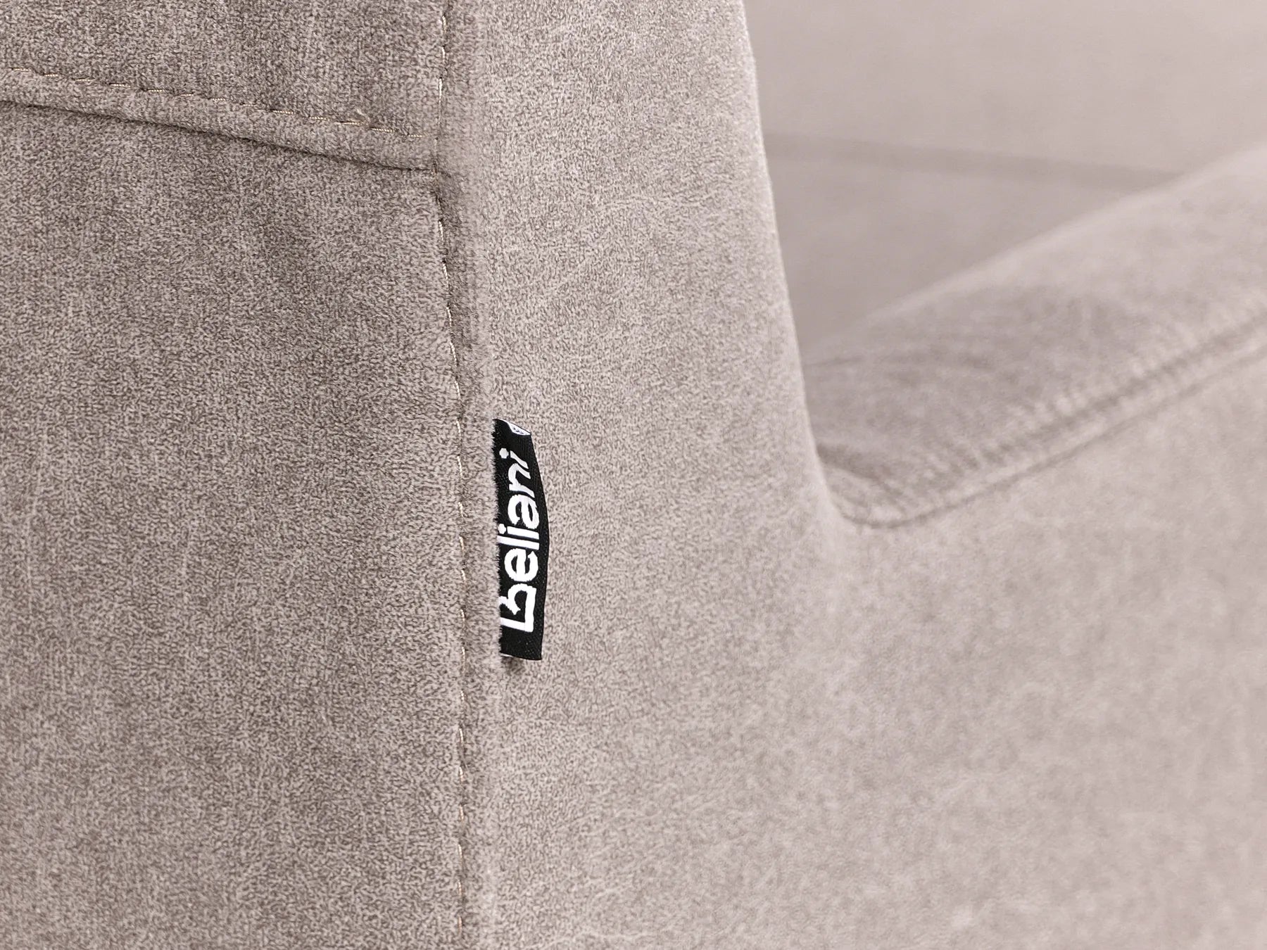 Corner Sofa 3 Seater ELVENES Fabric Taupe Right Hand