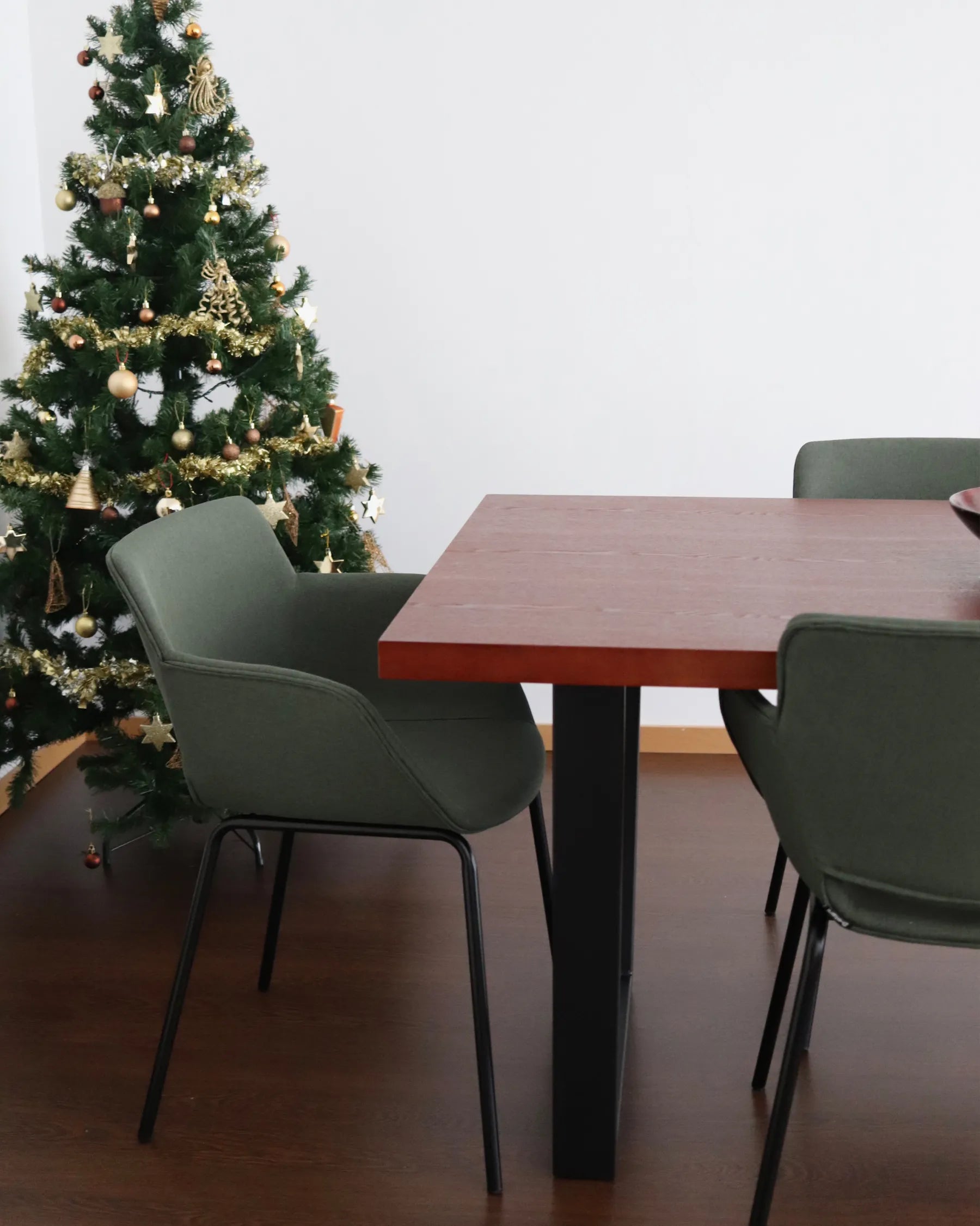 Dining Table AUSTIN Dark Walnut 160 cm 90 cm