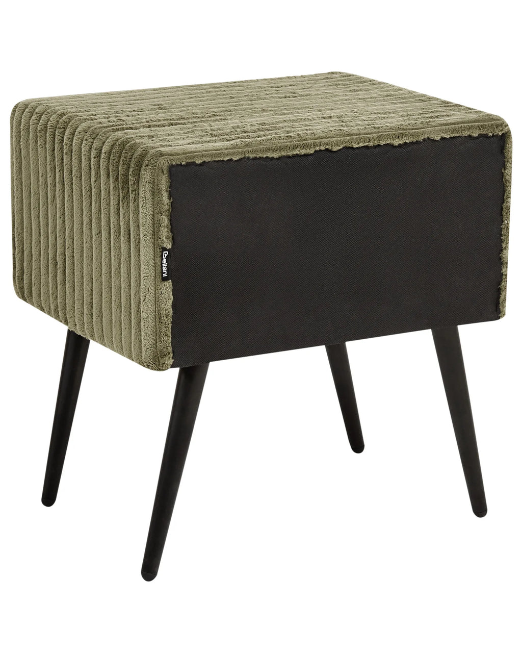 1 Drawer Bedside Table FLAYAT Corduroy Green
