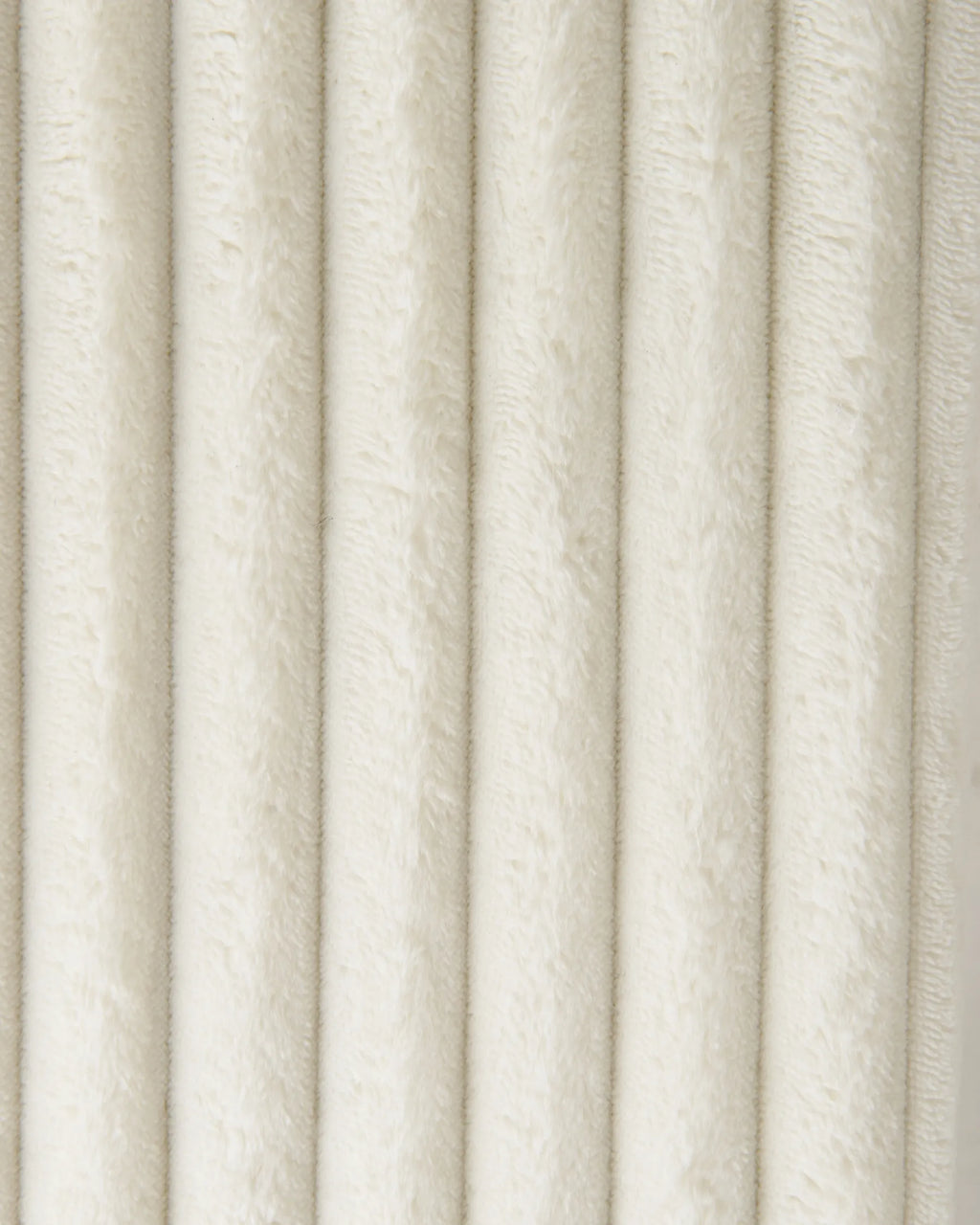 1 Drawer Bedside Table FLAYAT Corduroy Off-White