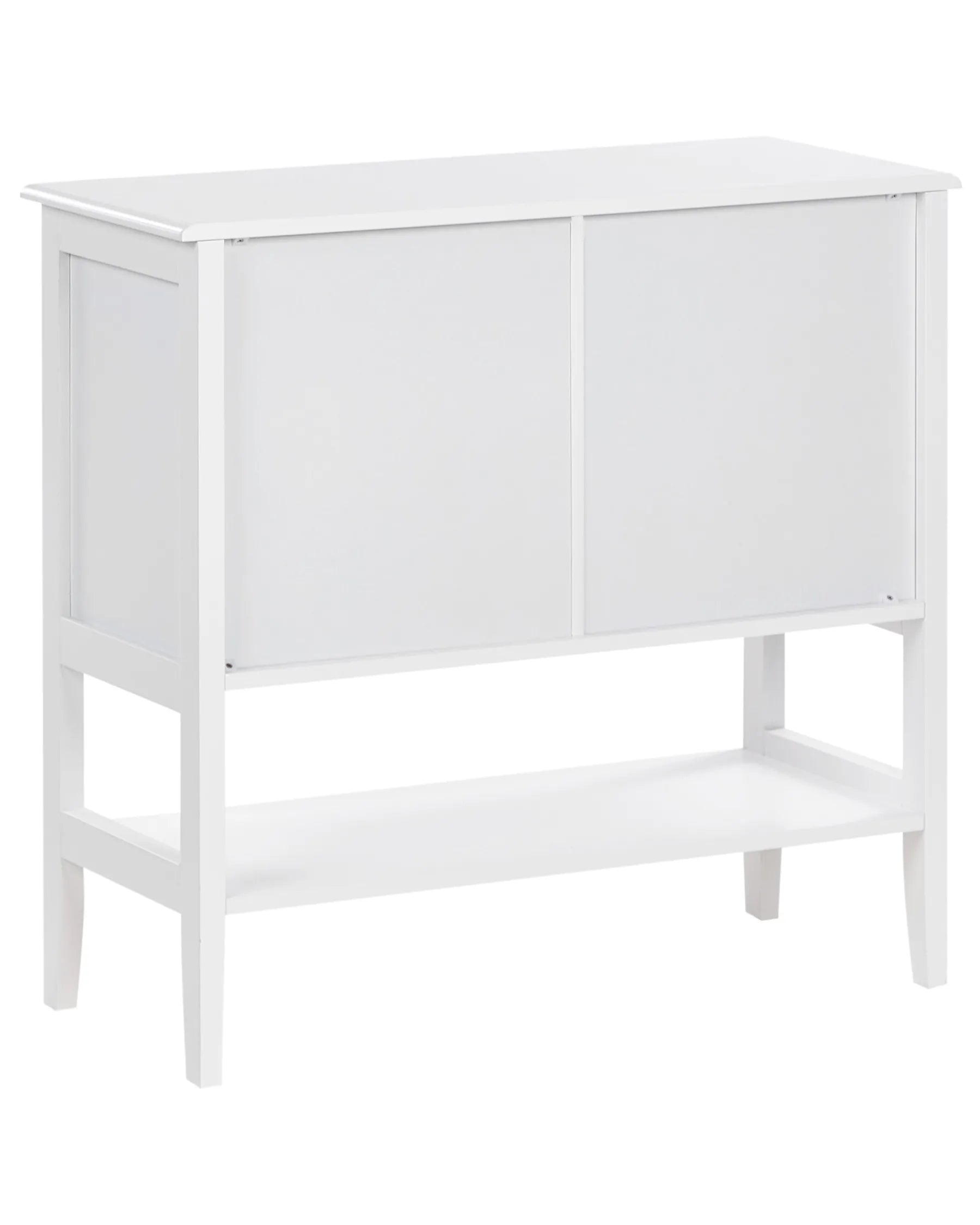 Glass Display Sideboard with Shelf INLET 80 cm White