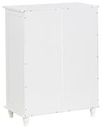 Glass Display Sideboard CARLET 71 cm White