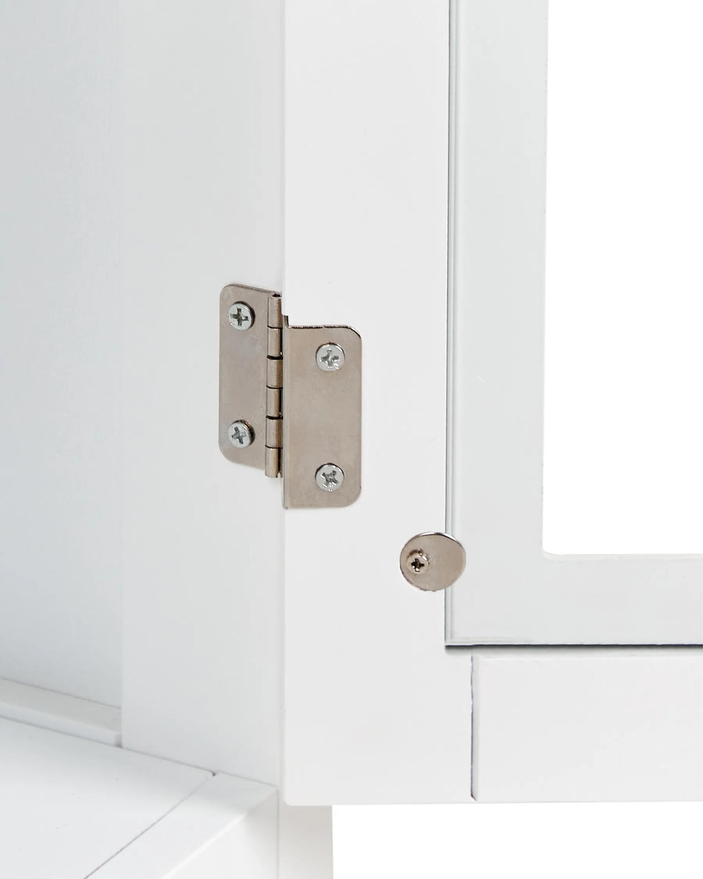 Glass Display Sideboard CARLET 71 cm White