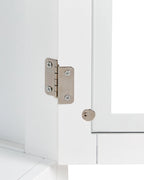 Glass Display Sideboard CARLET 71 cm White