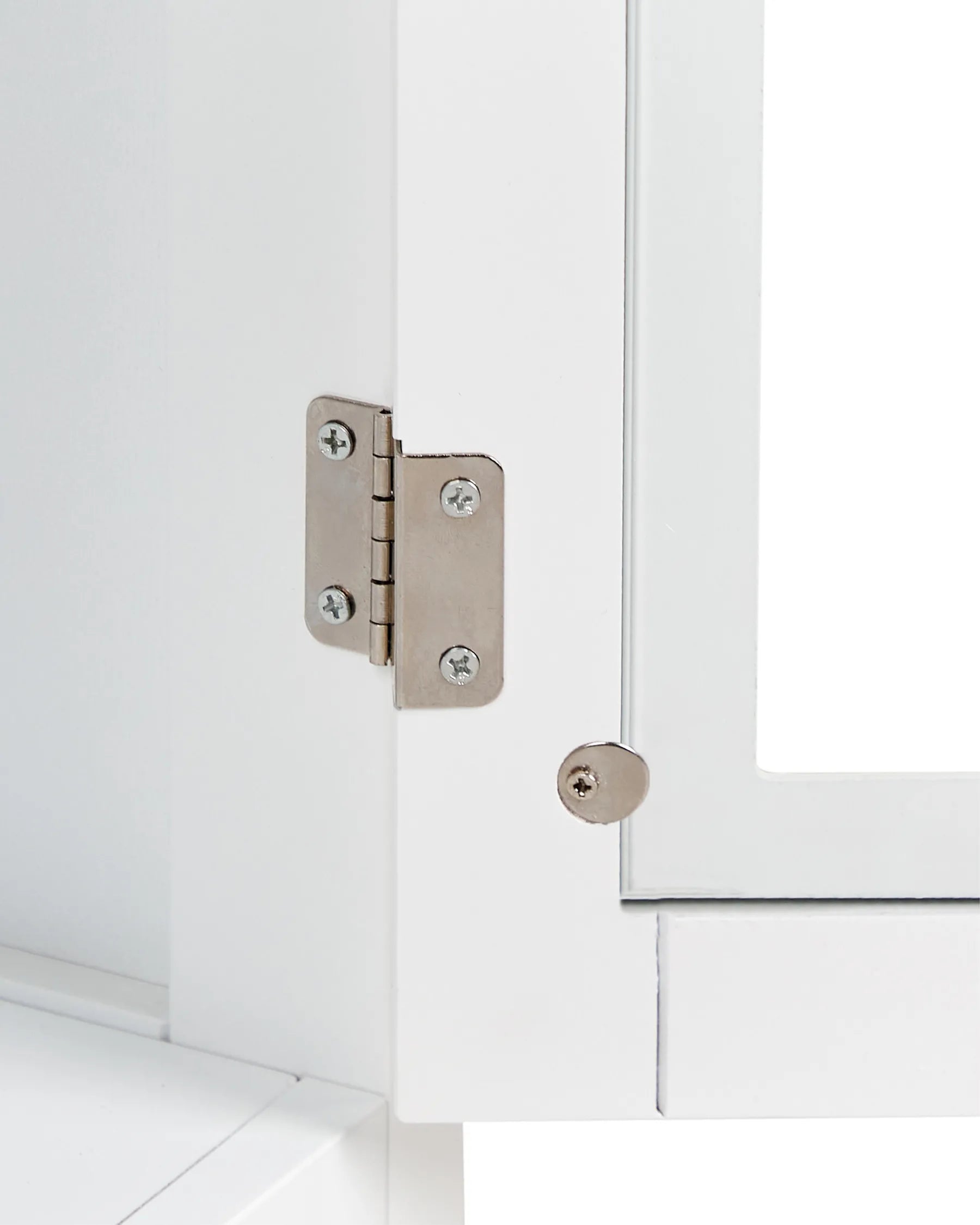 Glass Display Sideboard CARLET 71 cm White