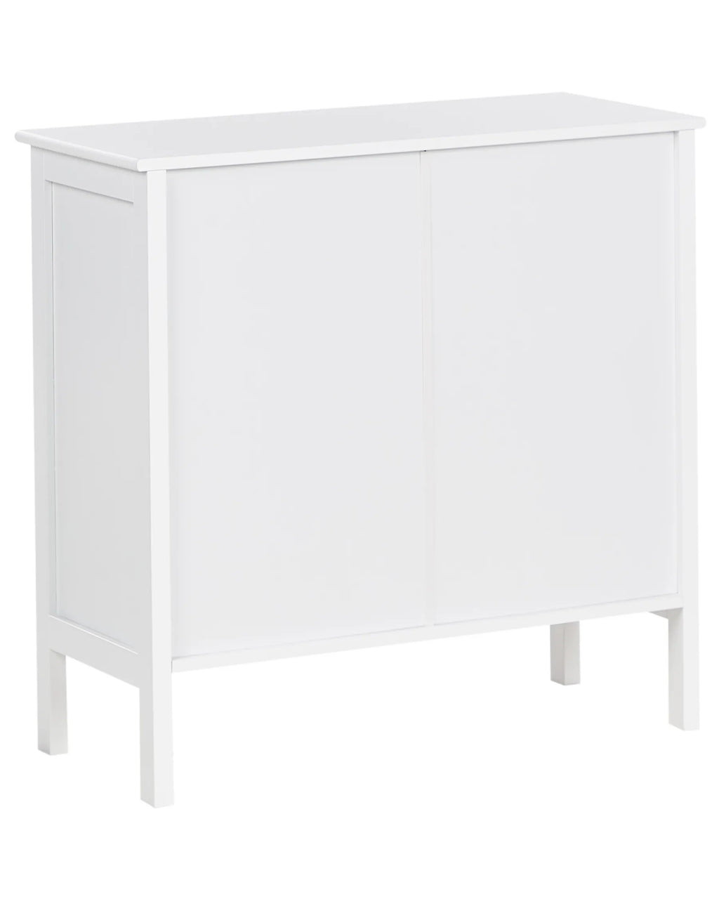 Glass Display Sideboard MIRAM 80 cm White