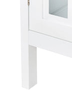 Glass Display Sideboard MIRAM 80 cm White