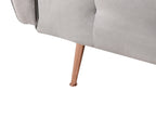 Sofa Bed 3 Seater SELNES Velvet Light Grey