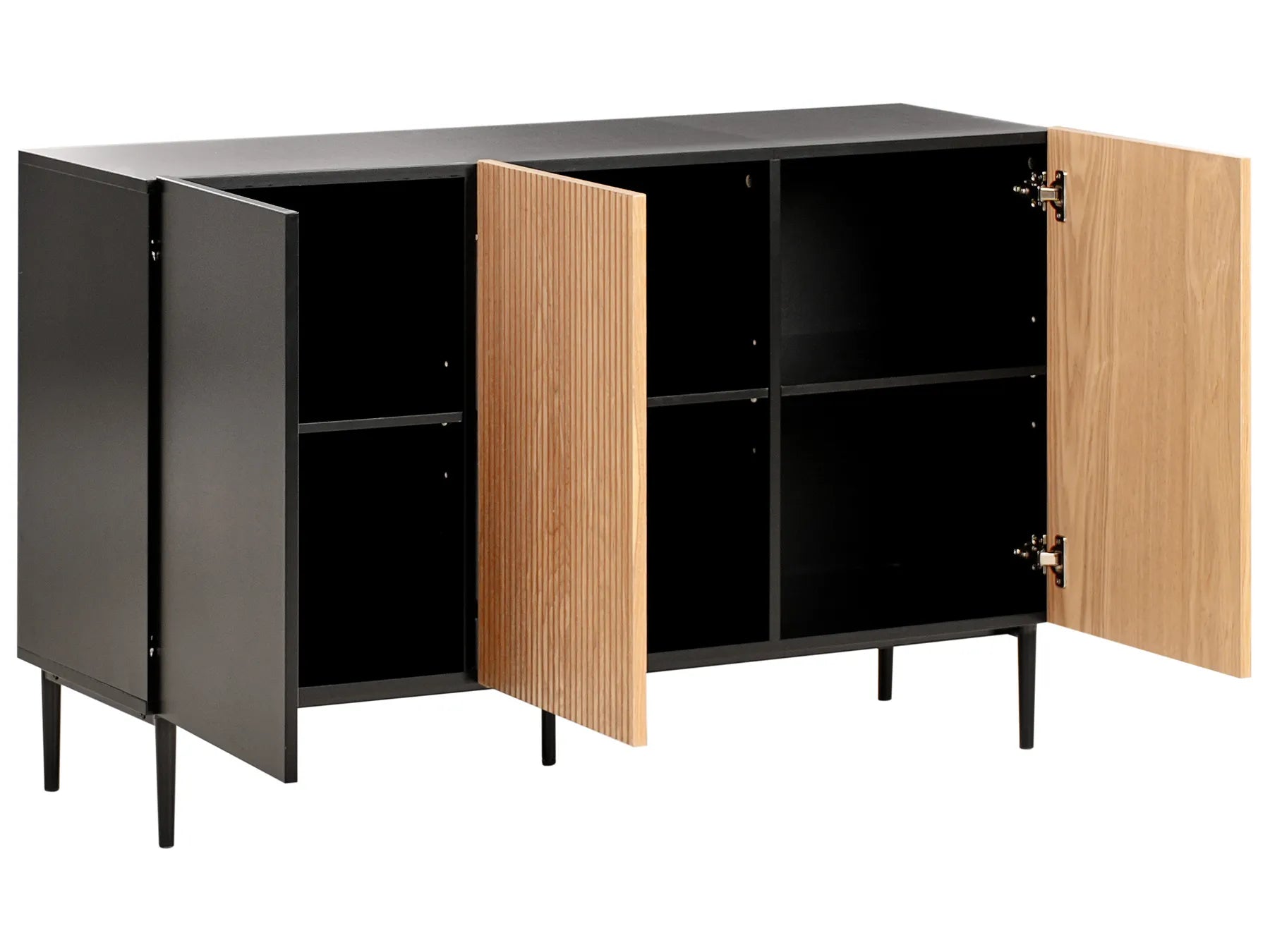 Cabinet BLYTHE Natural Ash Wood Black
