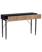 Console Table BLYTHE Natural Ash Wood Black