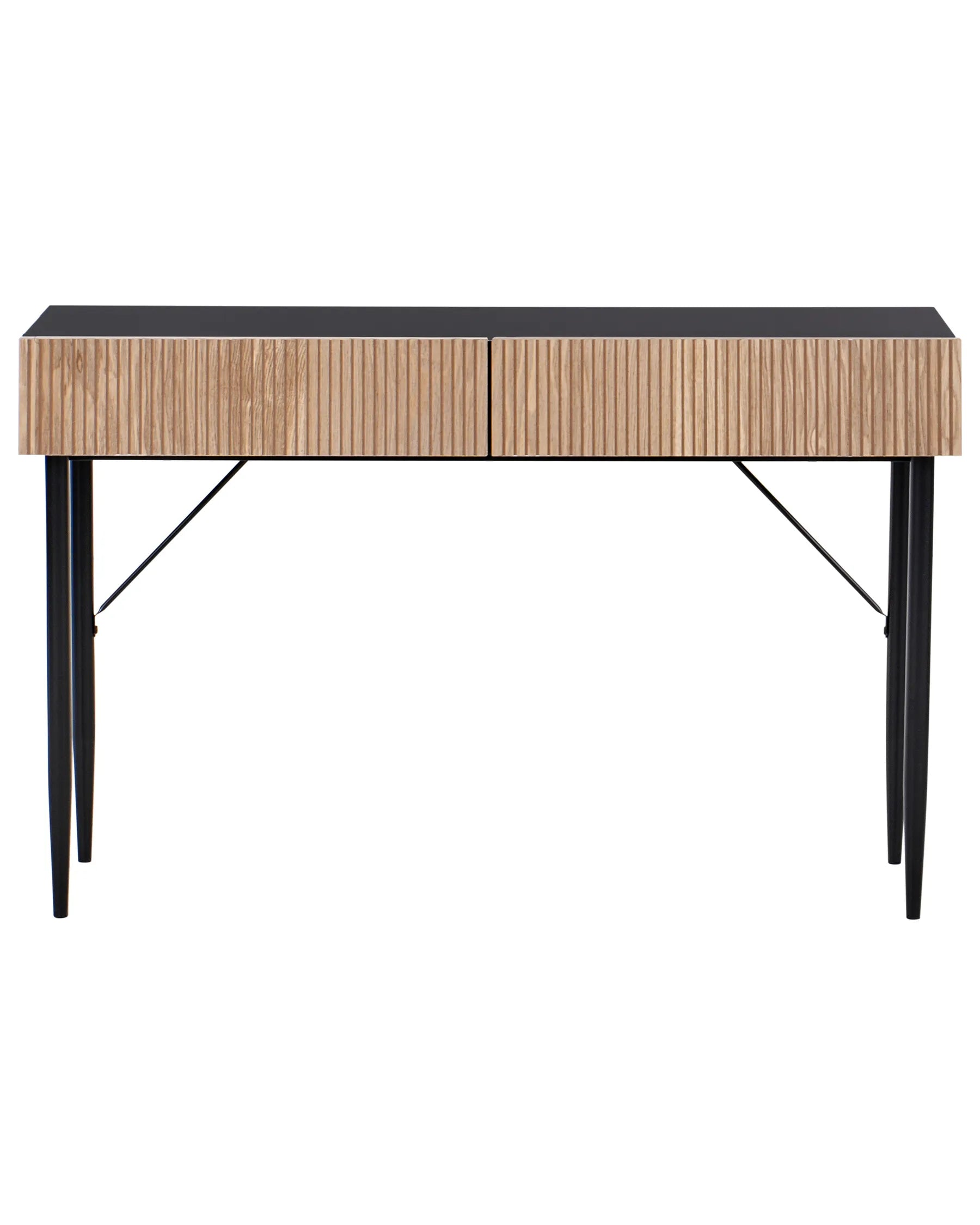 Console Table BLYTHE Natural Ash Wood Black